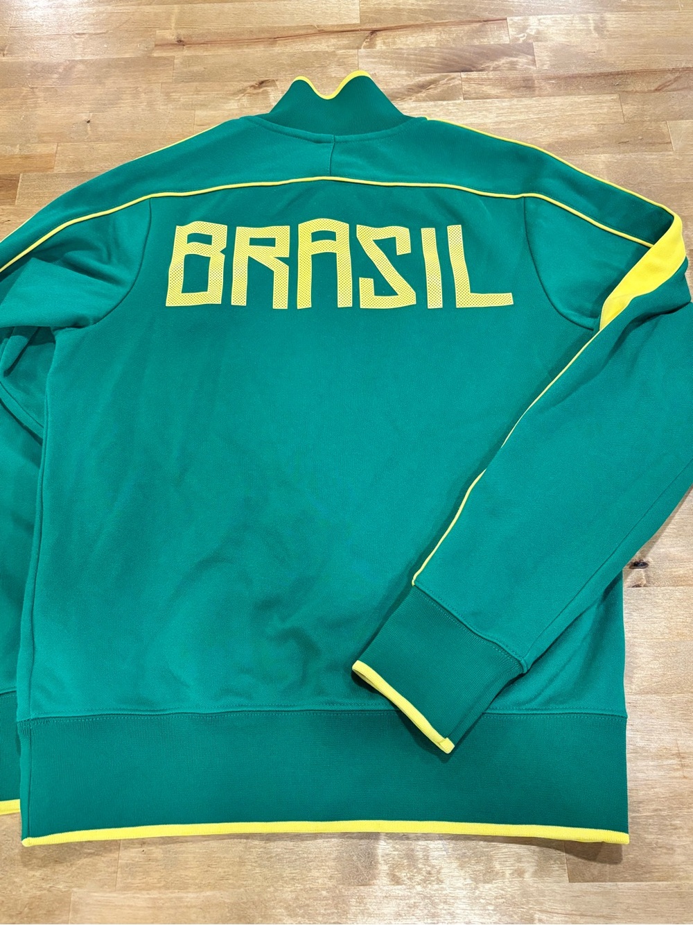 Nike Brazil CBF Soccer Full Zip Track Jacket Green Yellow Small - Picture 8 of 13